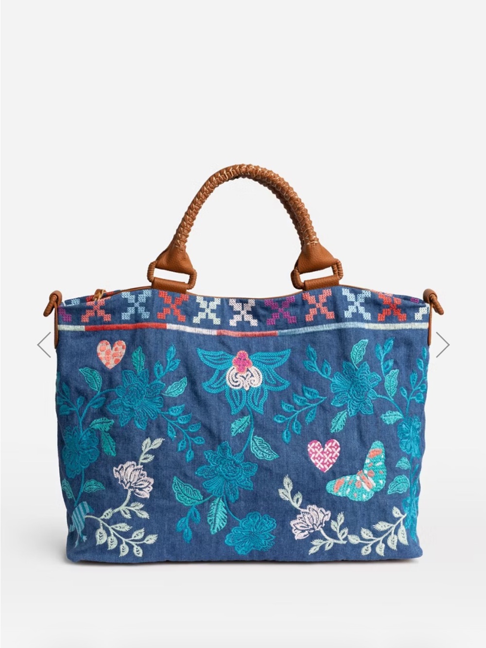 Johnny Was Embroidered Overnight Bag